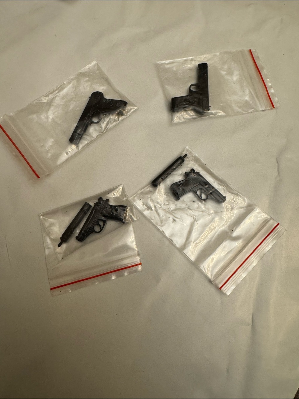 Black Miniature Pistol Party Confetti Decorations - Unbranded